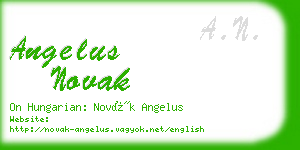 angelus novak business card